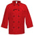 C10P 10 BUTTON CLASSIC RED CHEF COAT BY FAME FABRICS